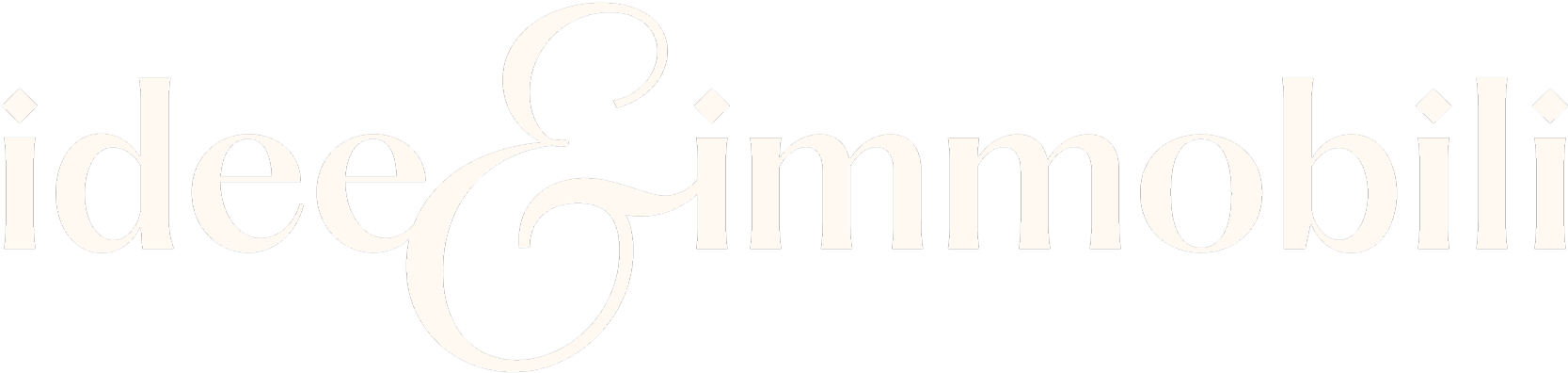 Logo ufficiale colore crema di Idee & Immobili società di intermediazione immobiliare a Firenze, Prato e Sesto fiorentino